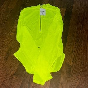 Lime Green Mesh Bodysuit